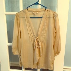 Golden sheer blouse size medium
